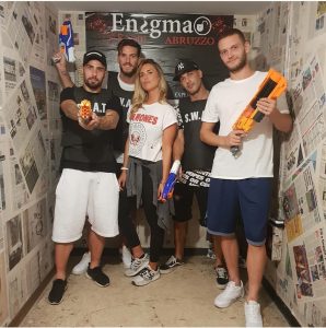 Il pescara calcio all'escape room a montesilvano